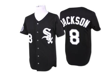 Black Authentic Bo Jackson Men's Chicago White Sox Throwback Jersey