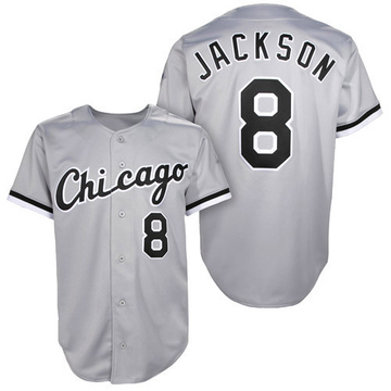 Grey Replica Bo Jackson Men's Chicago White Sox 1993 Throwback Jersey