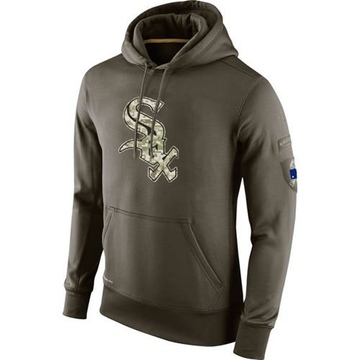Olive Men's Chicago White Sox Salute To Service KO Performance Hoodie
